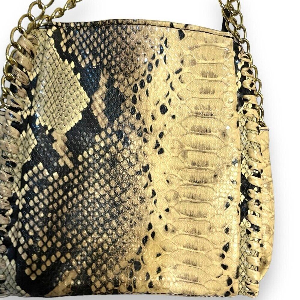 Steve Madden Faux Leather Python Snake Print Hand… - image 5